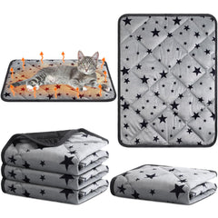 Namalu cama autocalentable para gatos con diseño de estrellas, calor suave para siestas.