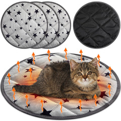Namalu conjunto de 4 camas auto-caliente con diseño de estrellas para gatos.