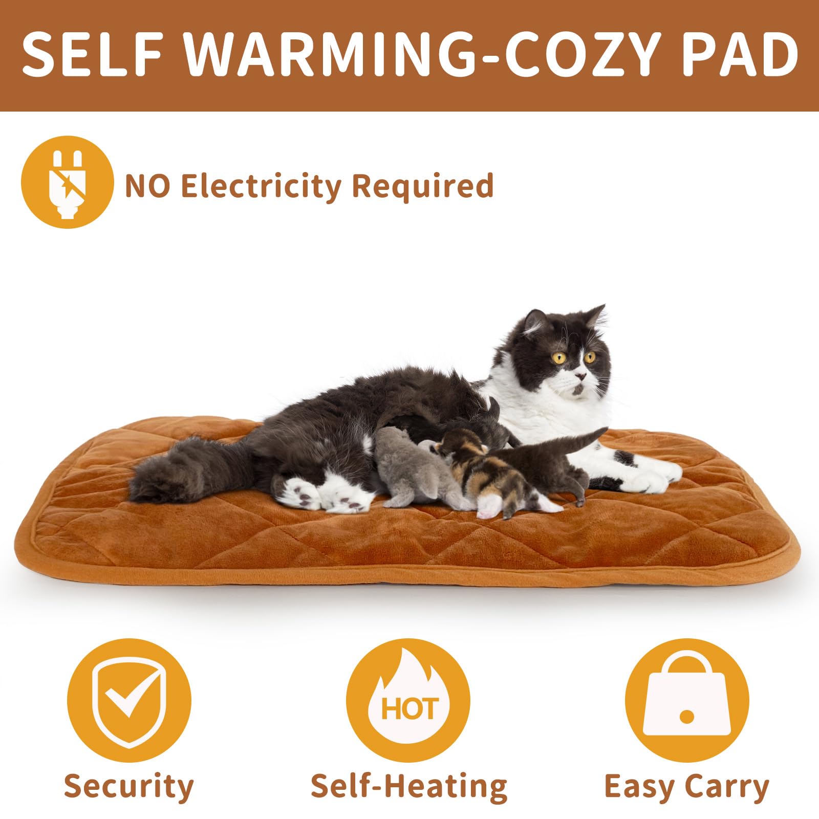 NAMOTEK cama auto-calentada para uso exterior mantiene calor suave al aire libre