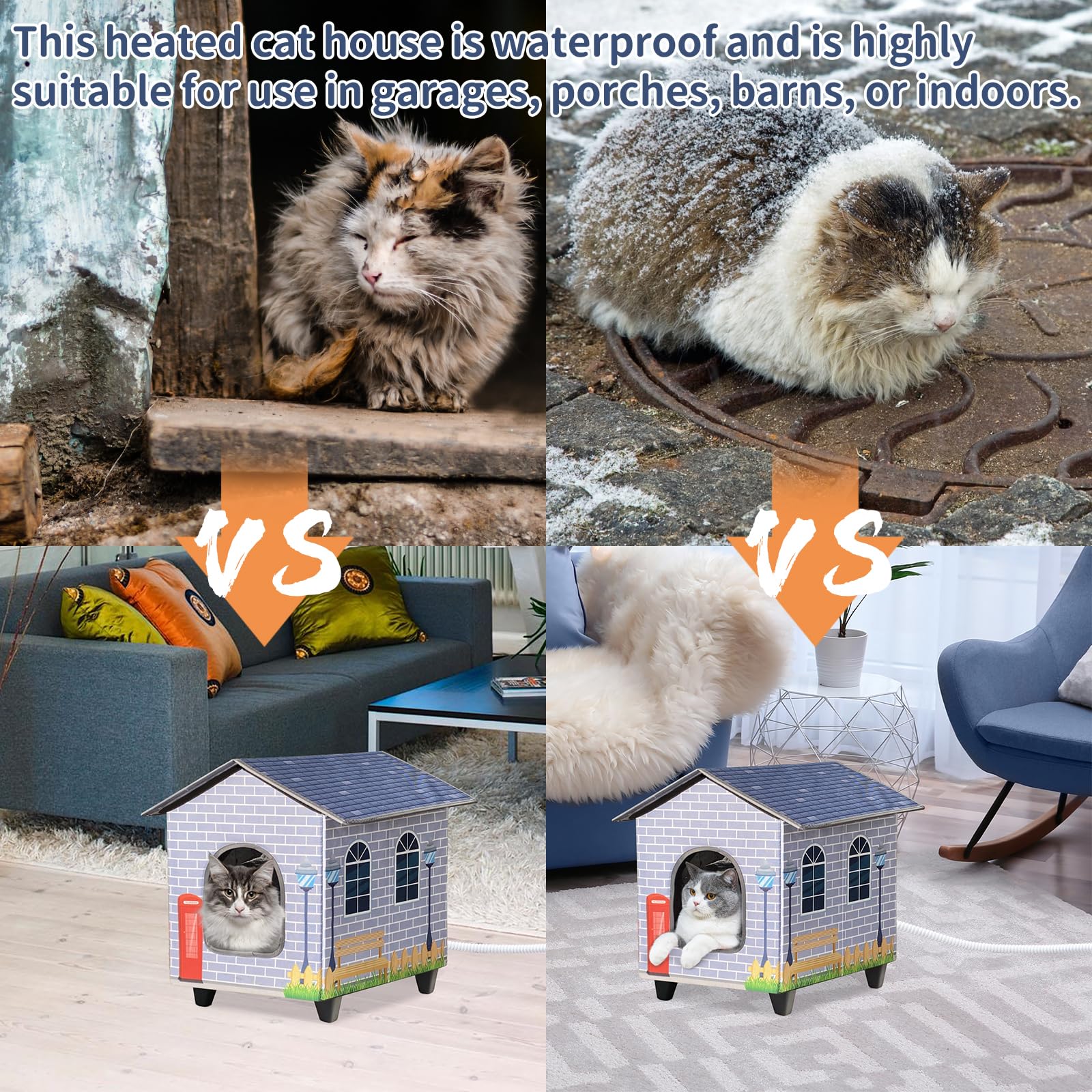 NAMOTEK cama caliente gato interior exterior: confort suave en cualquier espacio