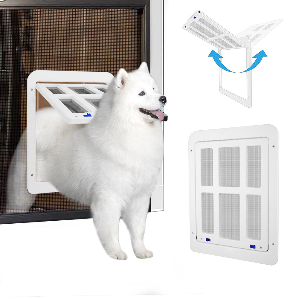 Puerta para perros NAMSAN con apertura interior 11-2x14-4, paso cómodo para mascotas