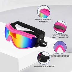 Gafas NAMSAN para perros rosas, lentes UV resistentes para protección ocular.