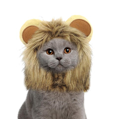 NAMSAN león-mane para gato pequeño, melena realista y cómodo para Halloween