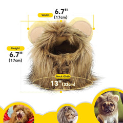 NAMSAN león-mane para gato pequeño, aporta calidez y diversión en Halloween