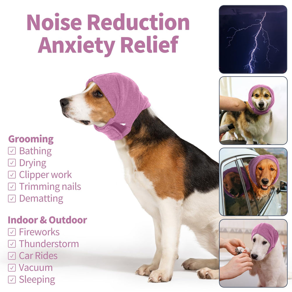 Nanaki auriculares para perro reducen el ruido durante tormentas y fuegos artificiales.