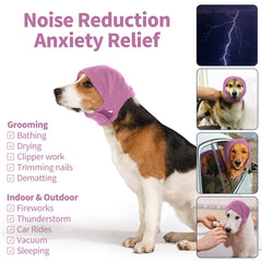 Nanaki auriculares para perro reducen el ruido durante tormentas y fuegos artificiales.
