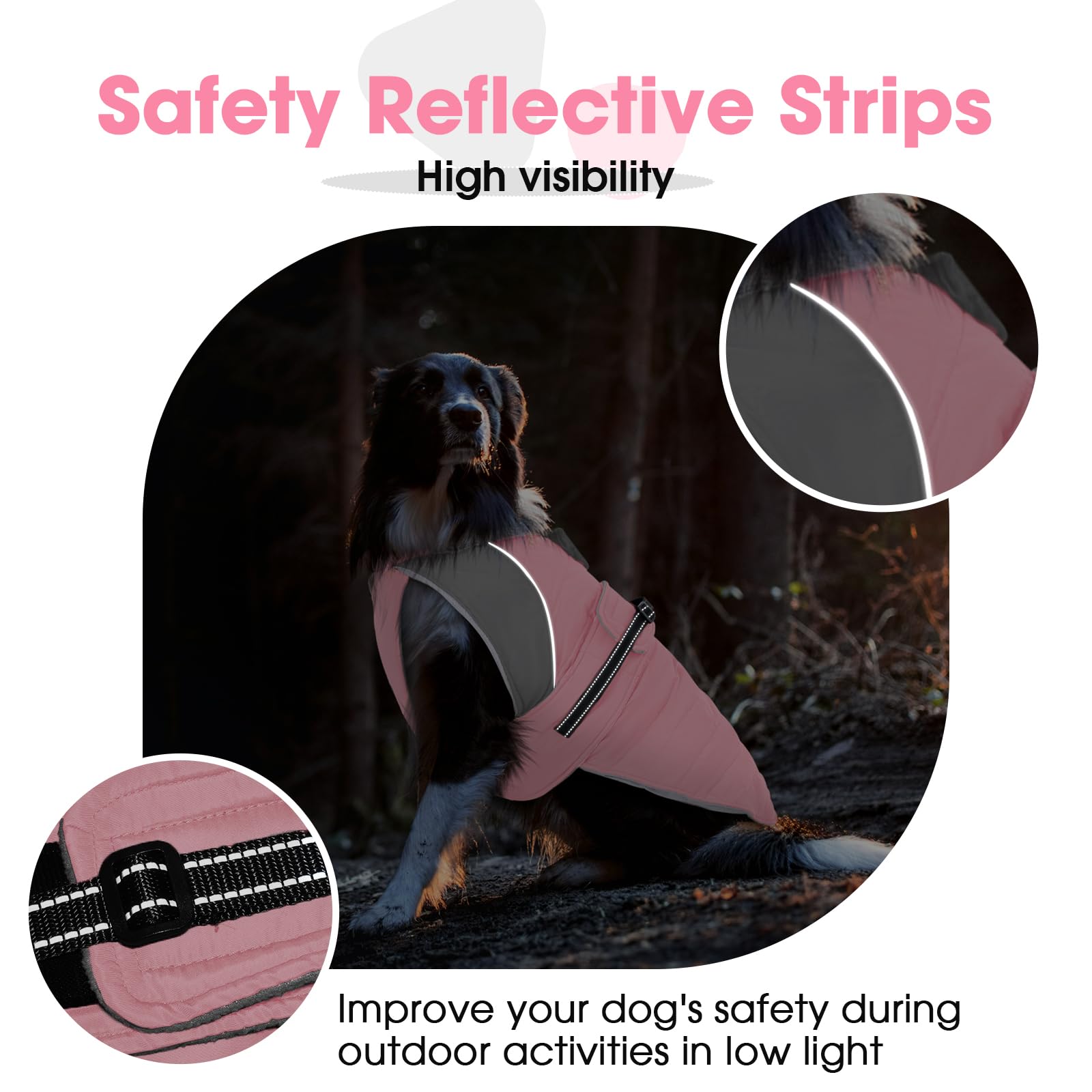 Nanaki prenda impermeable para perro pequeño con agujero para correa en espalda.