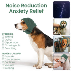 Nanaki protección auditiva para perros durante fuegos artificiales y tormentas.