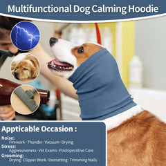 Nanaki protector-orejas para perro: reduce el estrés ante ruidos de tráfico y tormentas.
