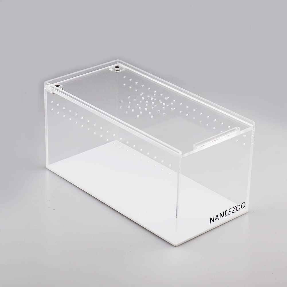 NANEEZOO Terrario acrílico magnético visión 360 para observar desde cualquier ángulo