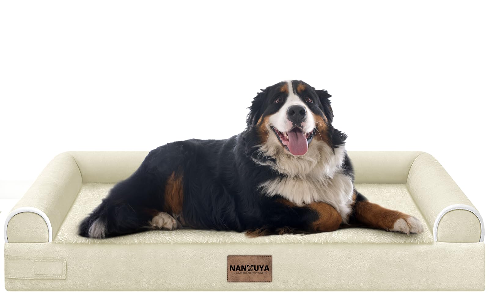 NANUYA cama para perros grande, vista general, descanso cómodo y estable.