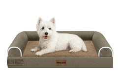NANUYA cama para perro mediano con funda extraíble para lavado fácil.