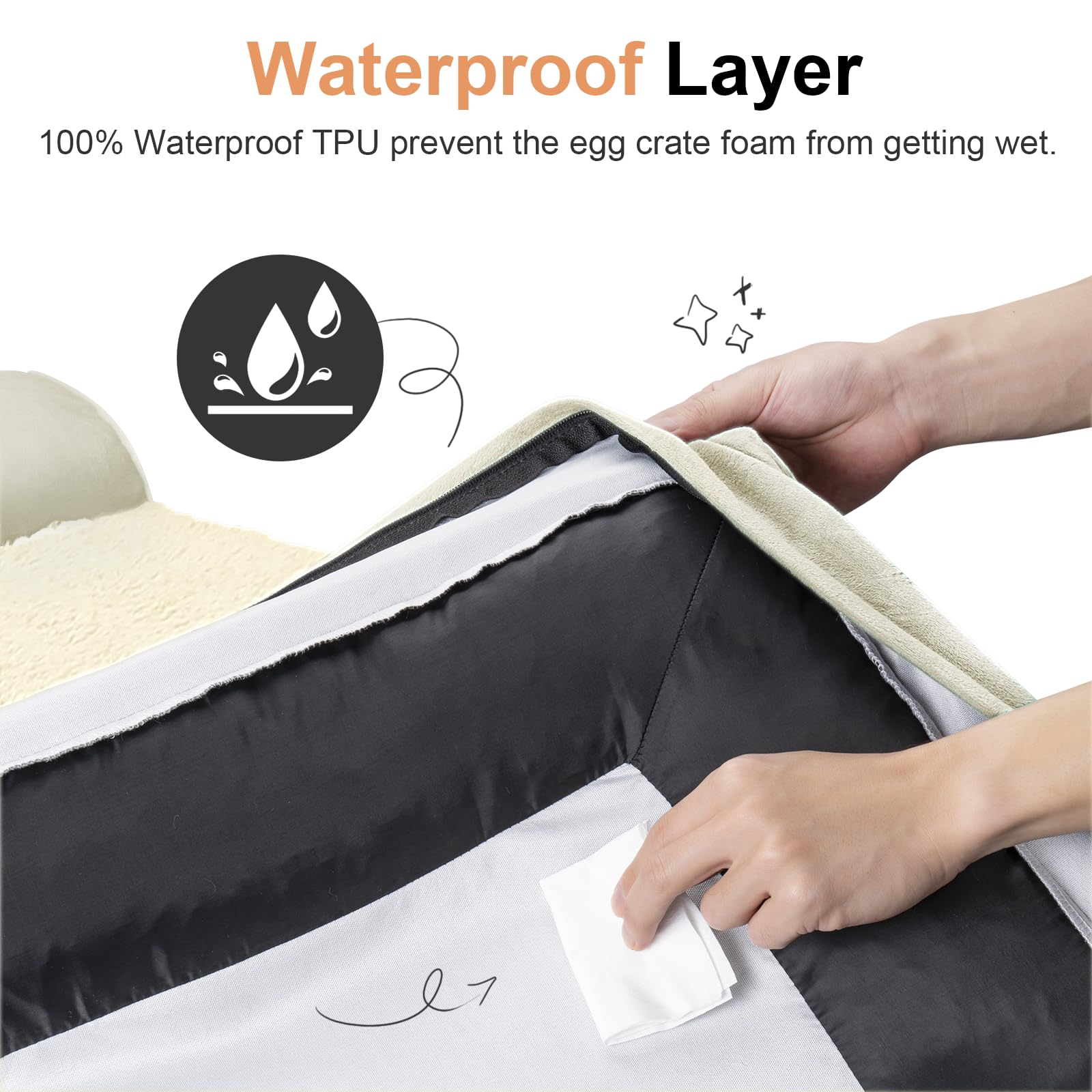Cama NANUYA con certificaciones OEKO-TEX y CertiPUR-US para seguridad de materiales.