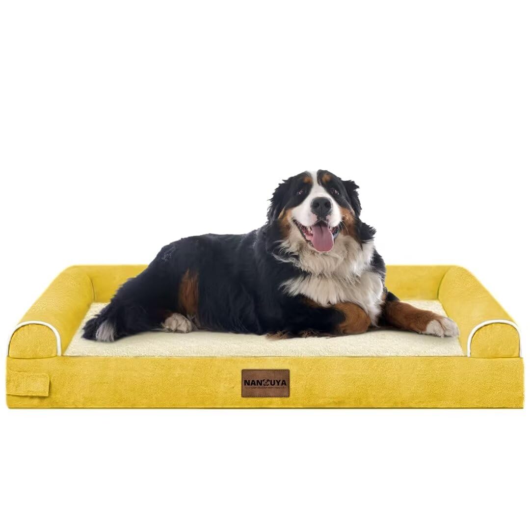 Cama NANUYA para perros grandes con dimensiones de 43x37 pulgadas