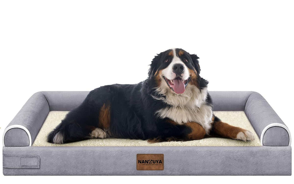NANUYA cama para perro gigante ortopédica, soporte para articulaciones y descanso profundo.