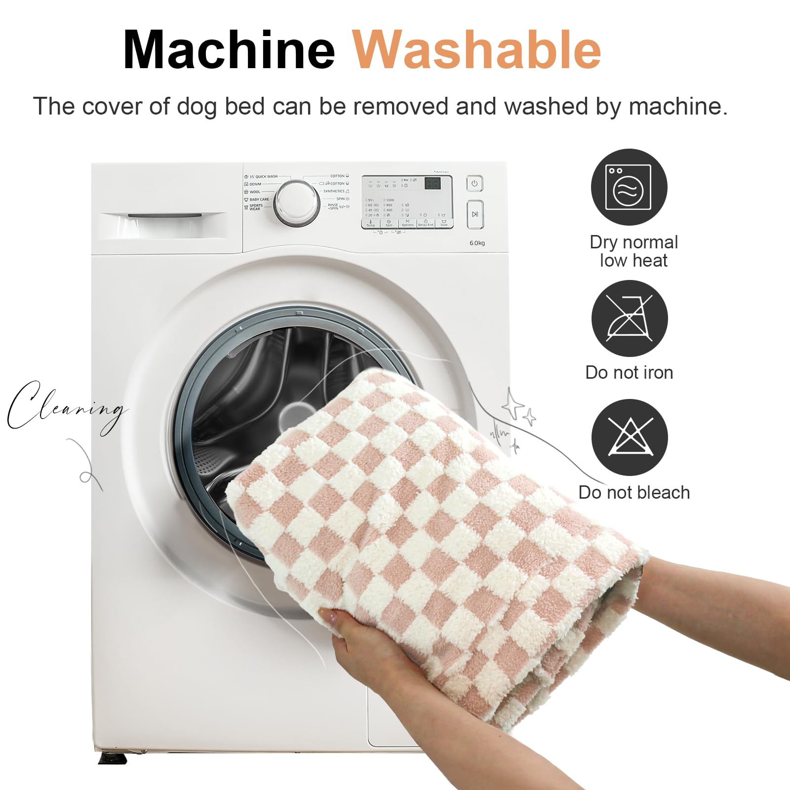 NANUYA cama-perro-grande-cierre-doble-funda-lavable facilita limpieza.