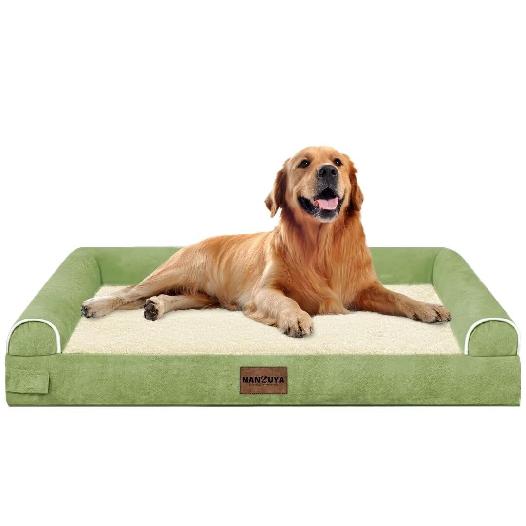 NANUYA cama para dos perros, dos camas unidas con velcro.