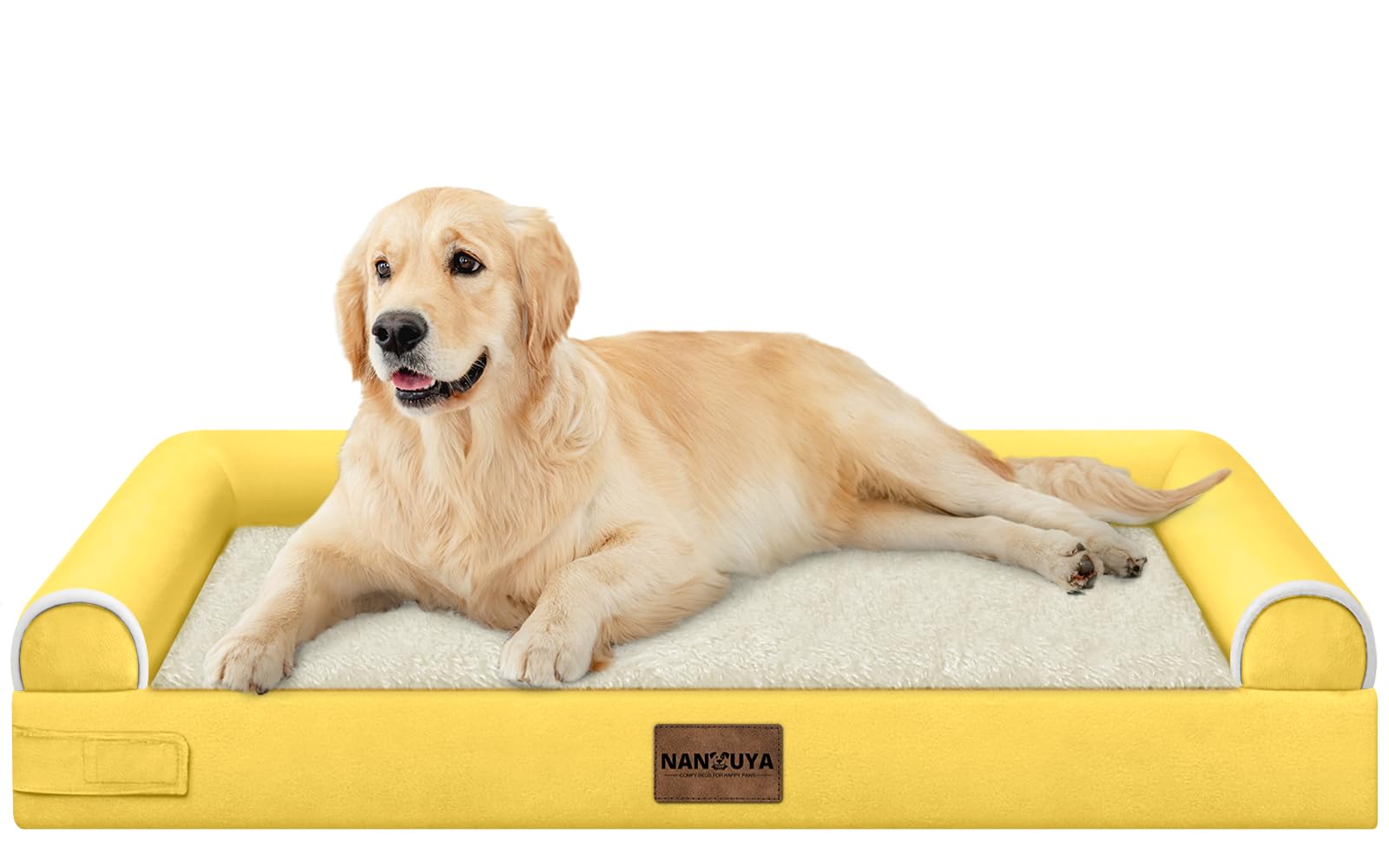 Cama NANUYA para perros grandes con espuma en panales y soporte cómodo.