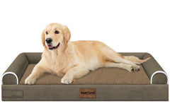 Cama NANUYA para perros grandes con espuma viscoelástica para apoyo cómodo.