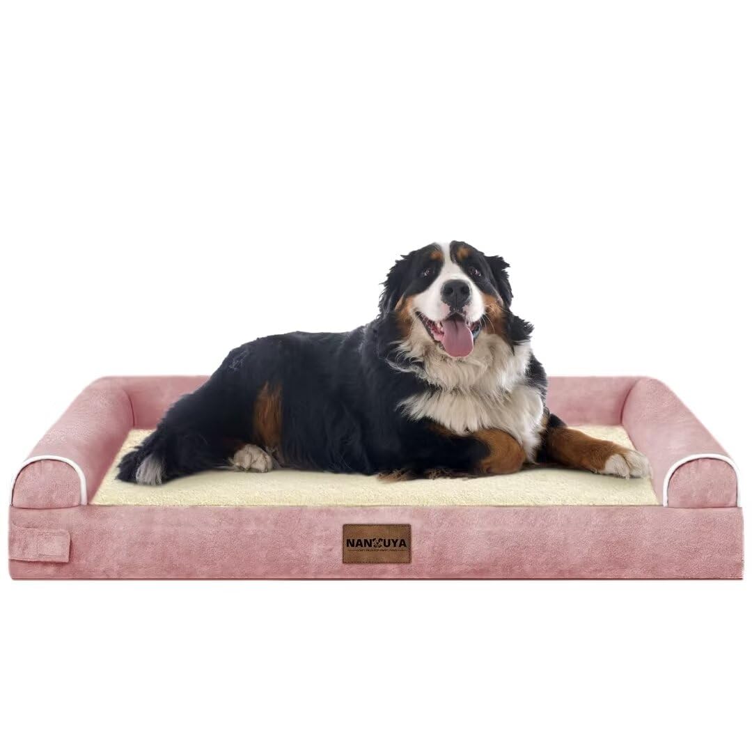 NANUYA cama para perros grande funda con cierre para lavado fácil.