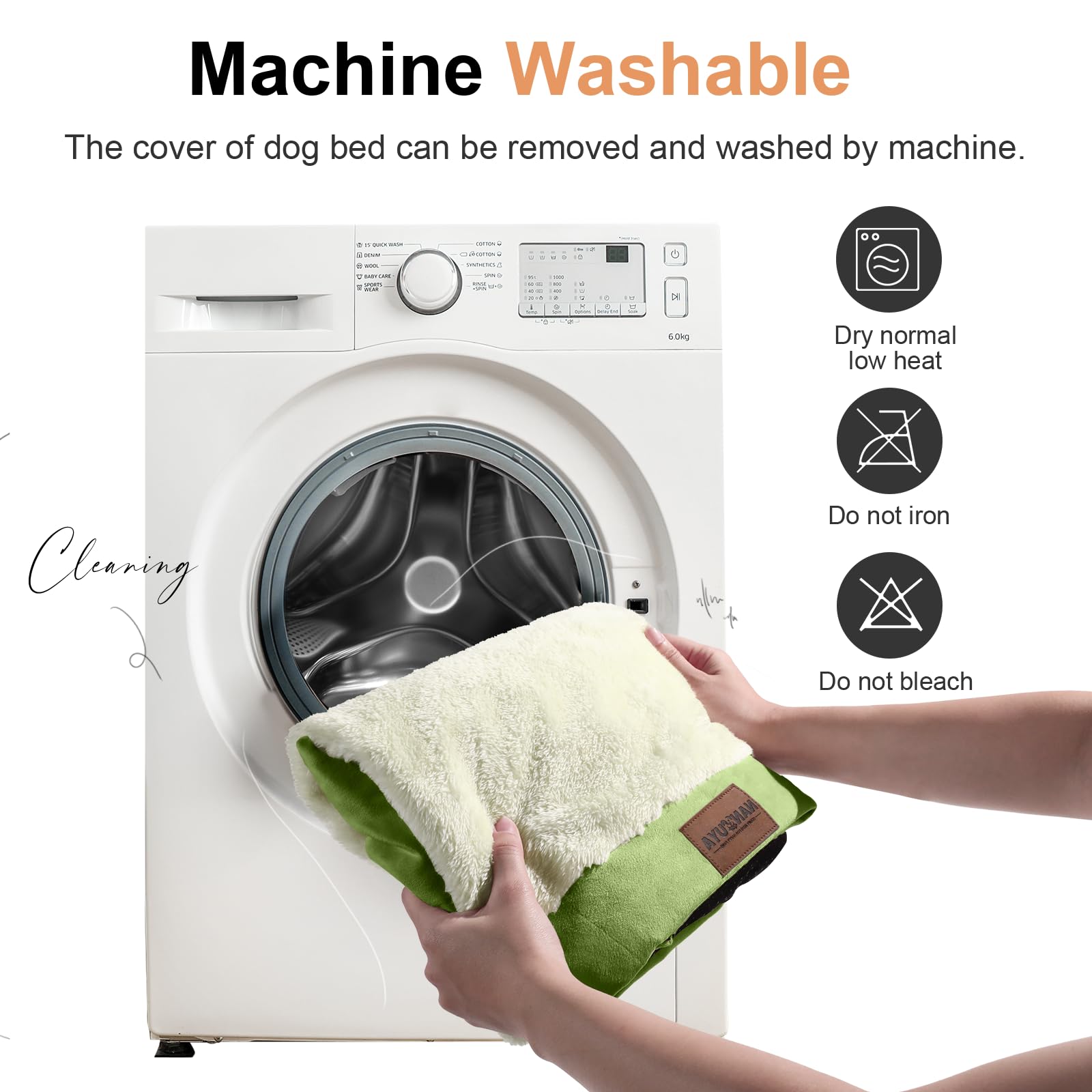 NANUYA funda con cremallera facilita lavado y mantenimiento.