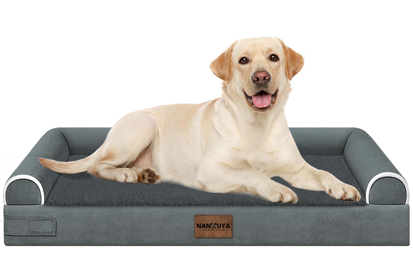 Cama NANUYA para perro grande con soporte ortopédico y espuma de panal.