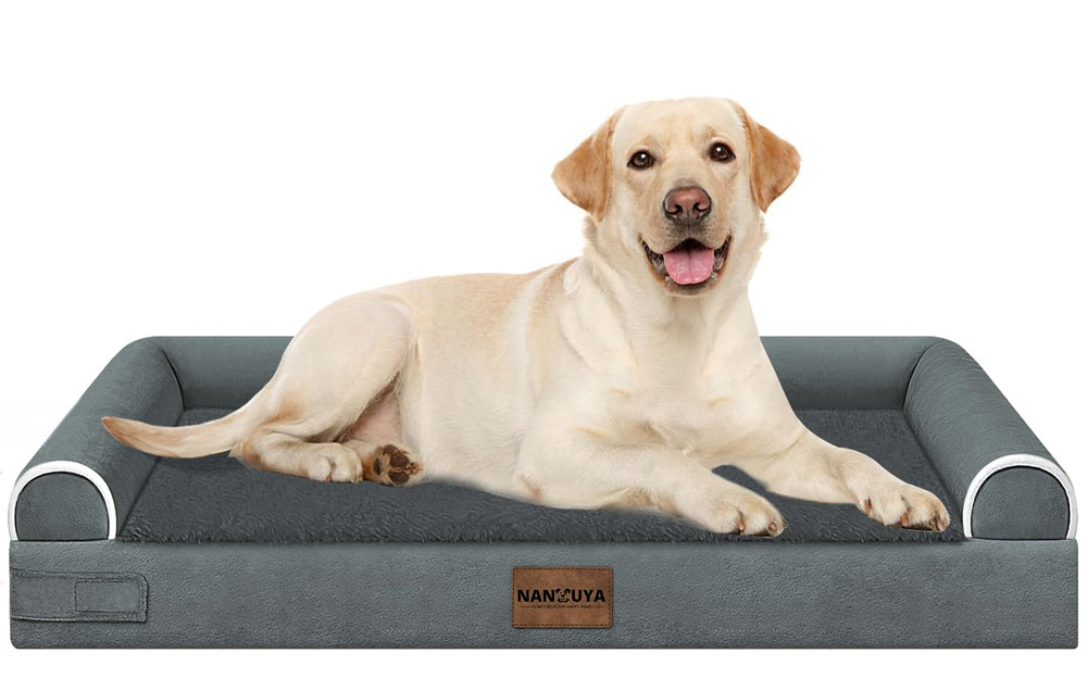 Cama NANUYA para perro grande con soporte ortopédico y espuma de panal.