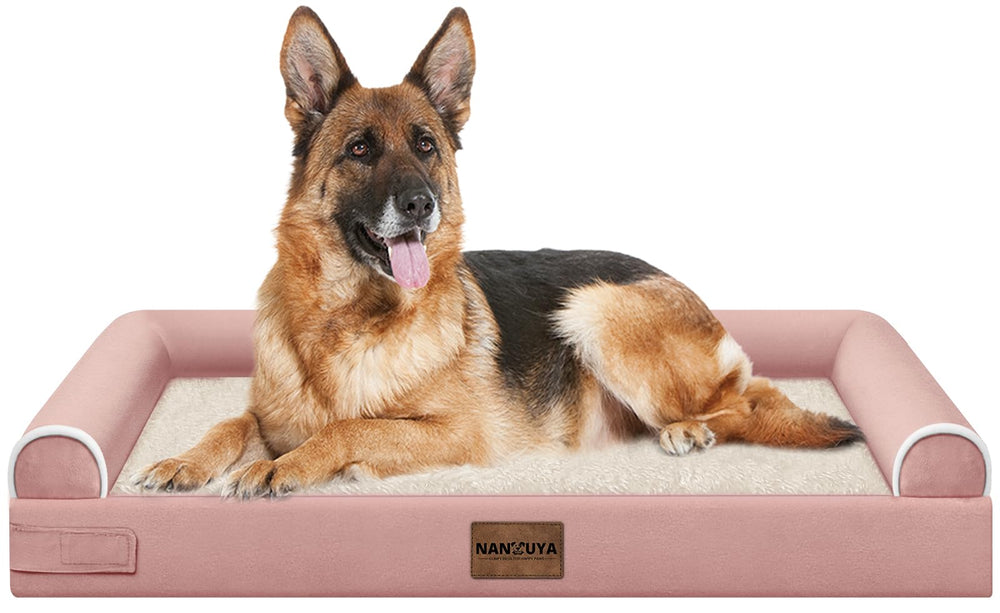 Cama NANUYA ortopédica para perros grandes con espuma huevo para descanso cómodo