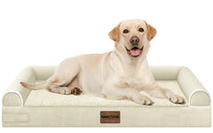 NANUYA cama ortopédica para perros grandes con espuma huevo para descanso cómodo.