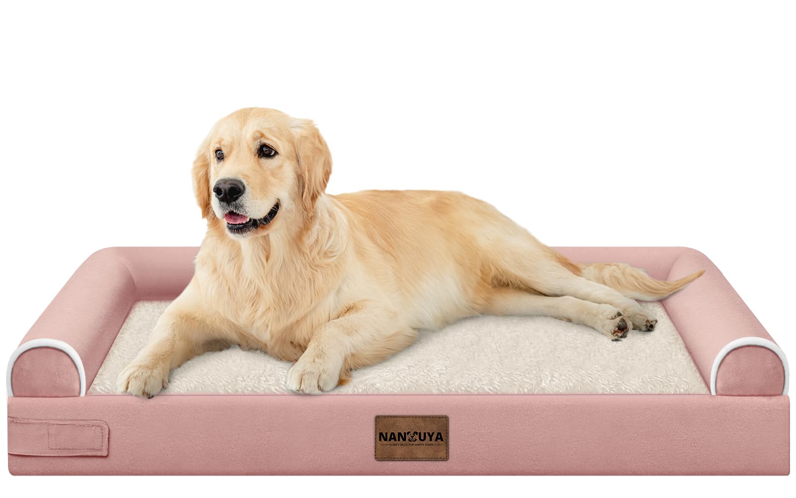NANUYA cama para perro grande ortopédica con espuma de relieve para distribuir el peso