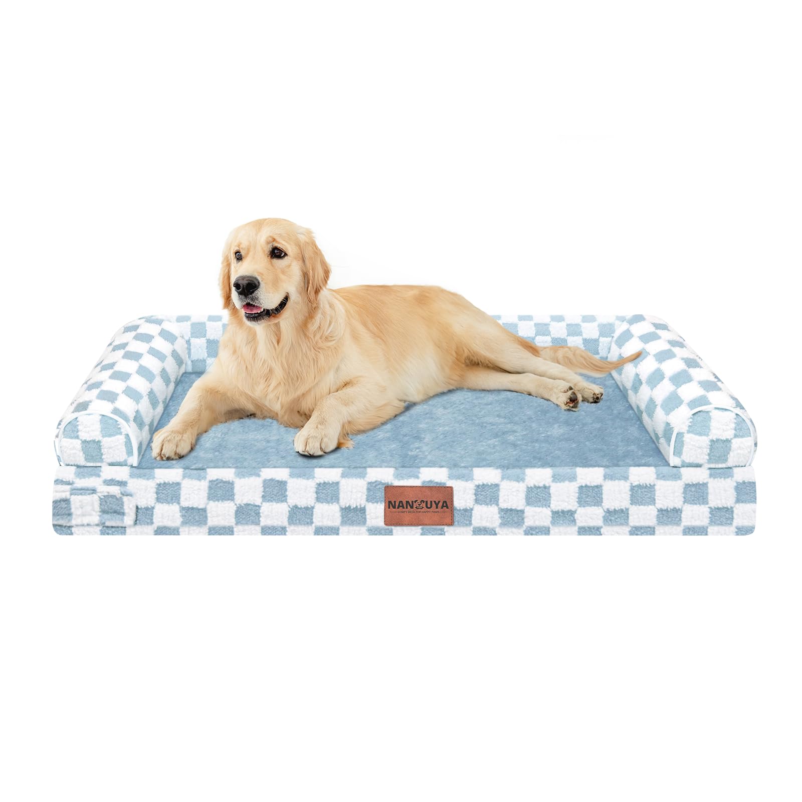 NANUYA cama para perros grandes con espuma panal y soporte estable.