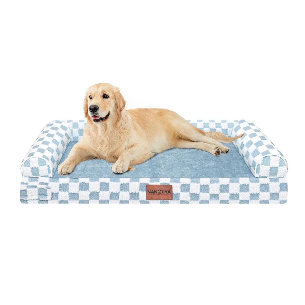 NANUYA cama para perros grandes con espuma panal y soporte estable.