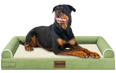Cama NANUYA para perros grandes con espuma ortopédica y funda lavable.
