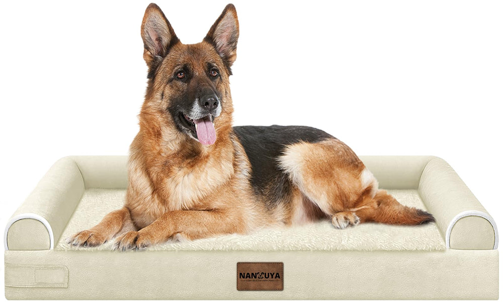 NANUYA cama para perro grande ortopedica ofrece soporte para articulaciones.
