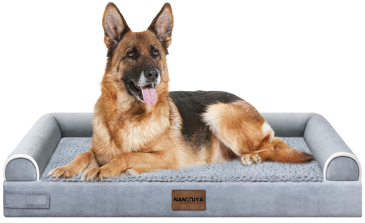 NANUYA cama-perro-grande-ortopedica ofrece soporte para articulaciones y descanso profundo.