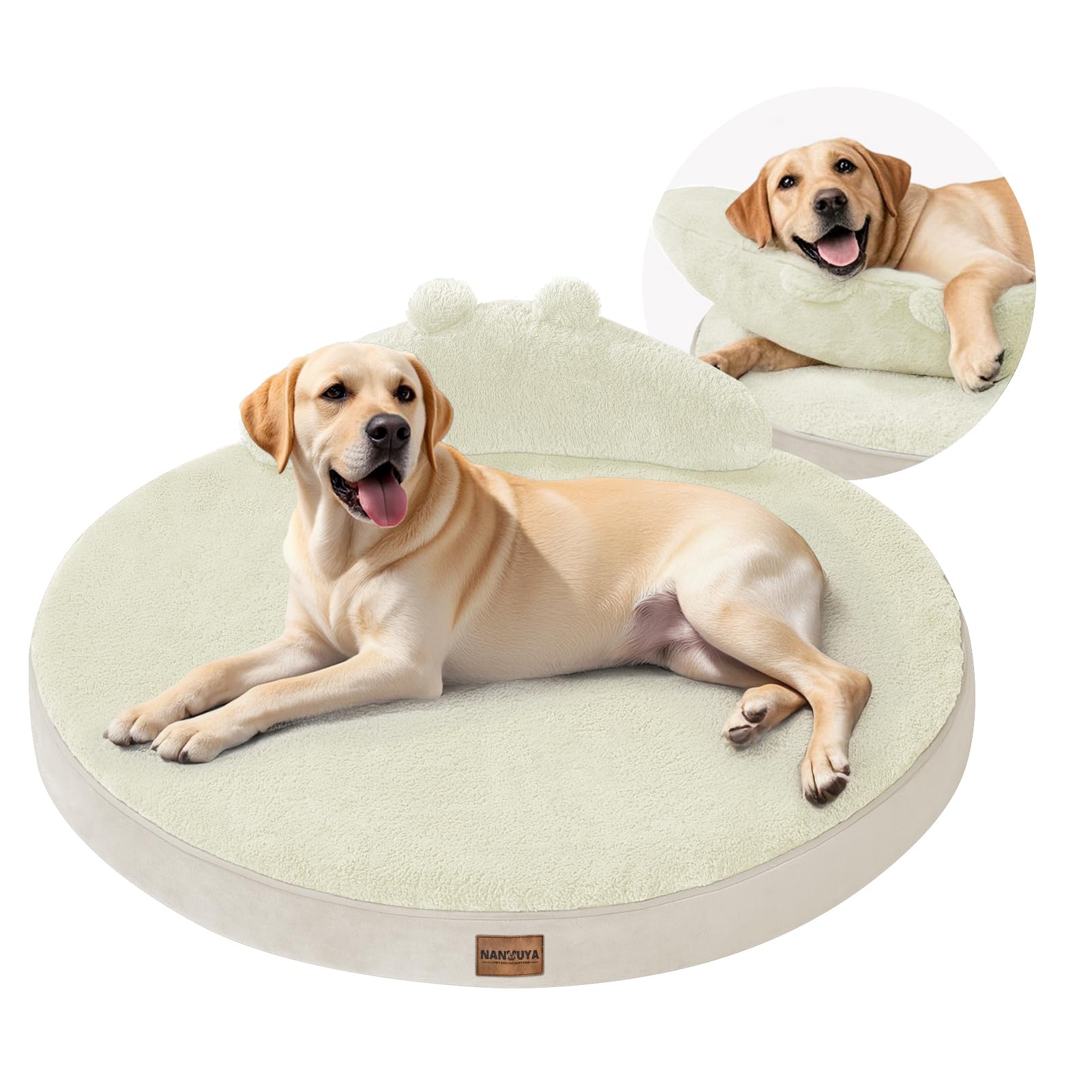 NANUYA cama para perro grande con espuma ortopédica apoyando columna y articulaciones