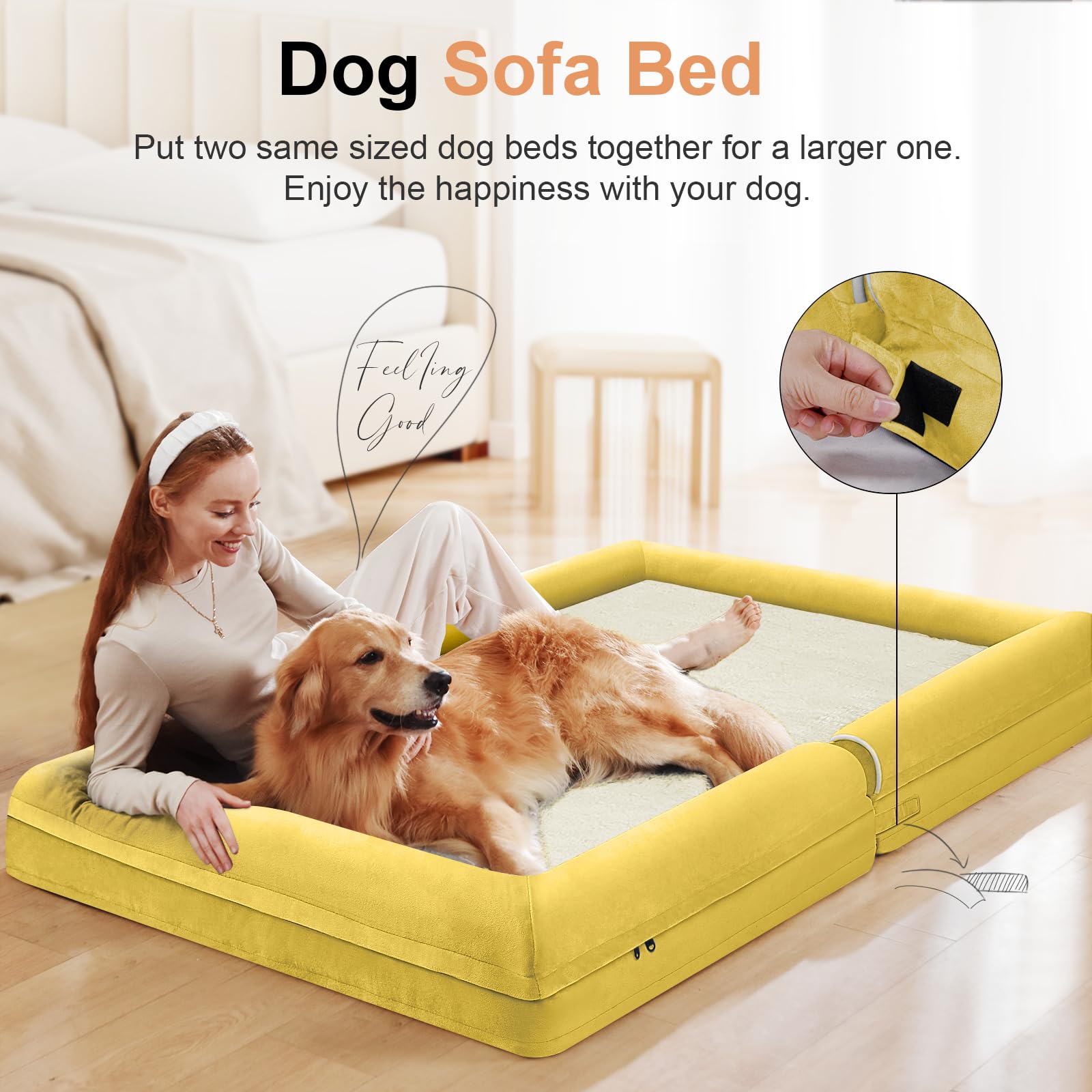 NANUYA cama grande con terciopelo suave e impermeable protege la espuma