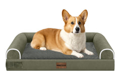 NANUYA cama ortopédica para perros con espuma huevo e impermeable.