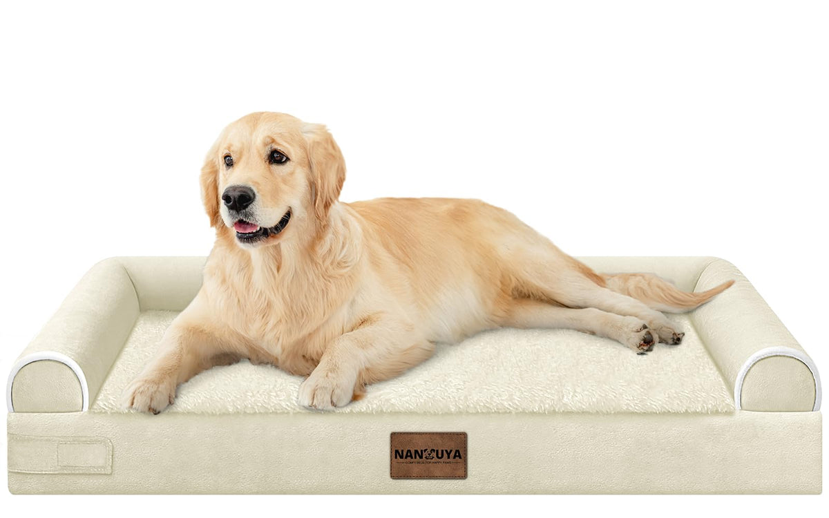 NANUYA cama ortopédica para perros grandes, soporte y comodidad duradera