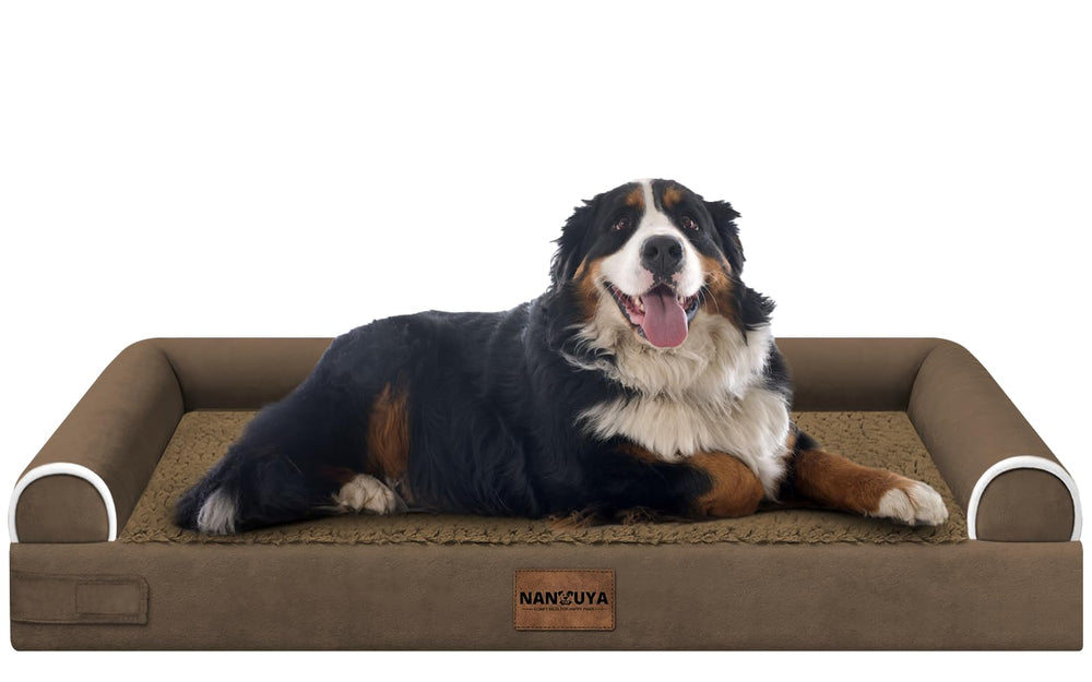 Cama NANUYA ortopédica grande para perros, soporte cómodo para dormir