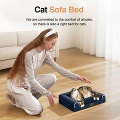 NANUYA borde triple de la cama para mascotas pequeñas, entorno seguro