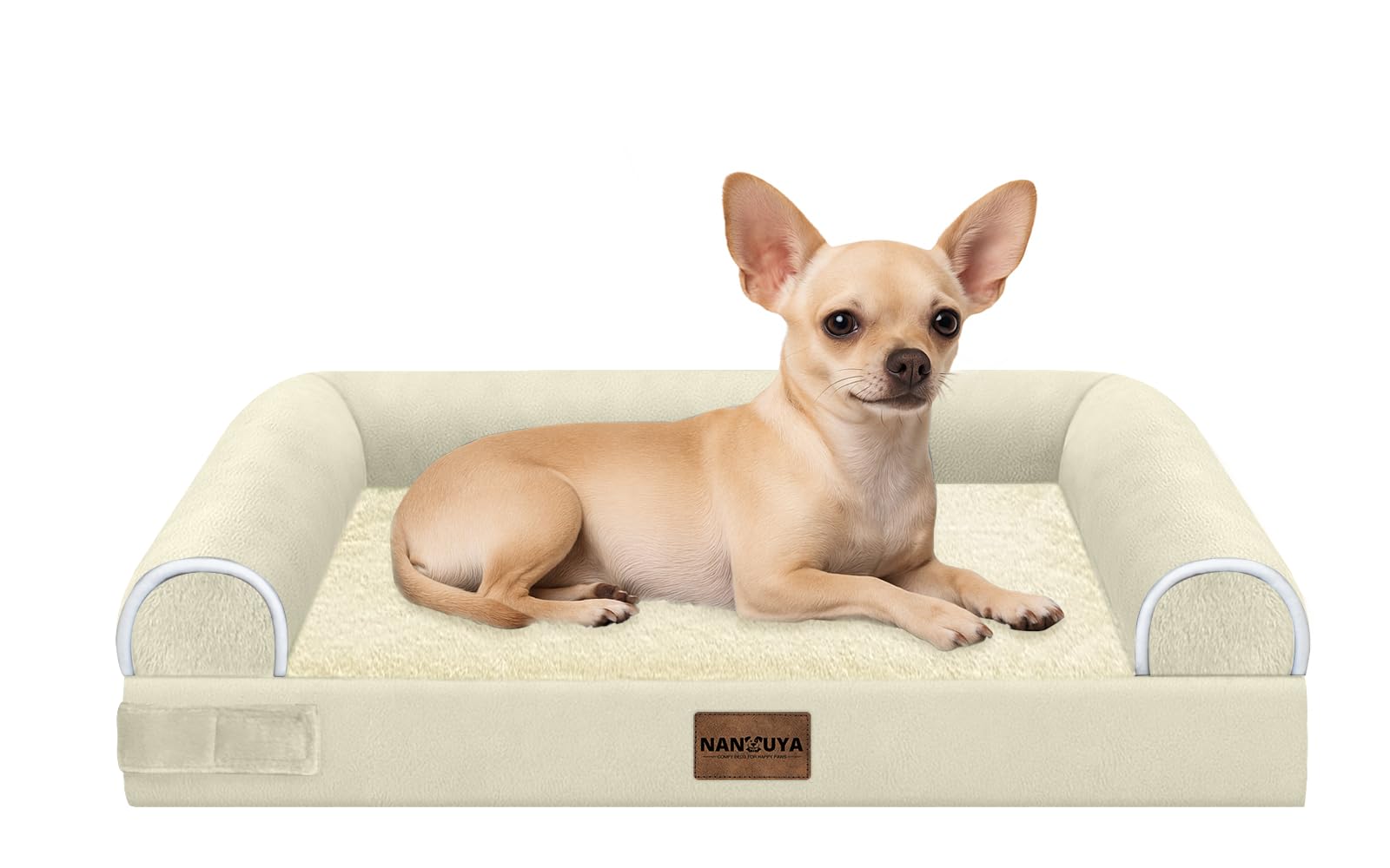 NANUYA cama para perro pequeño con espuma huevo, soporte suave.