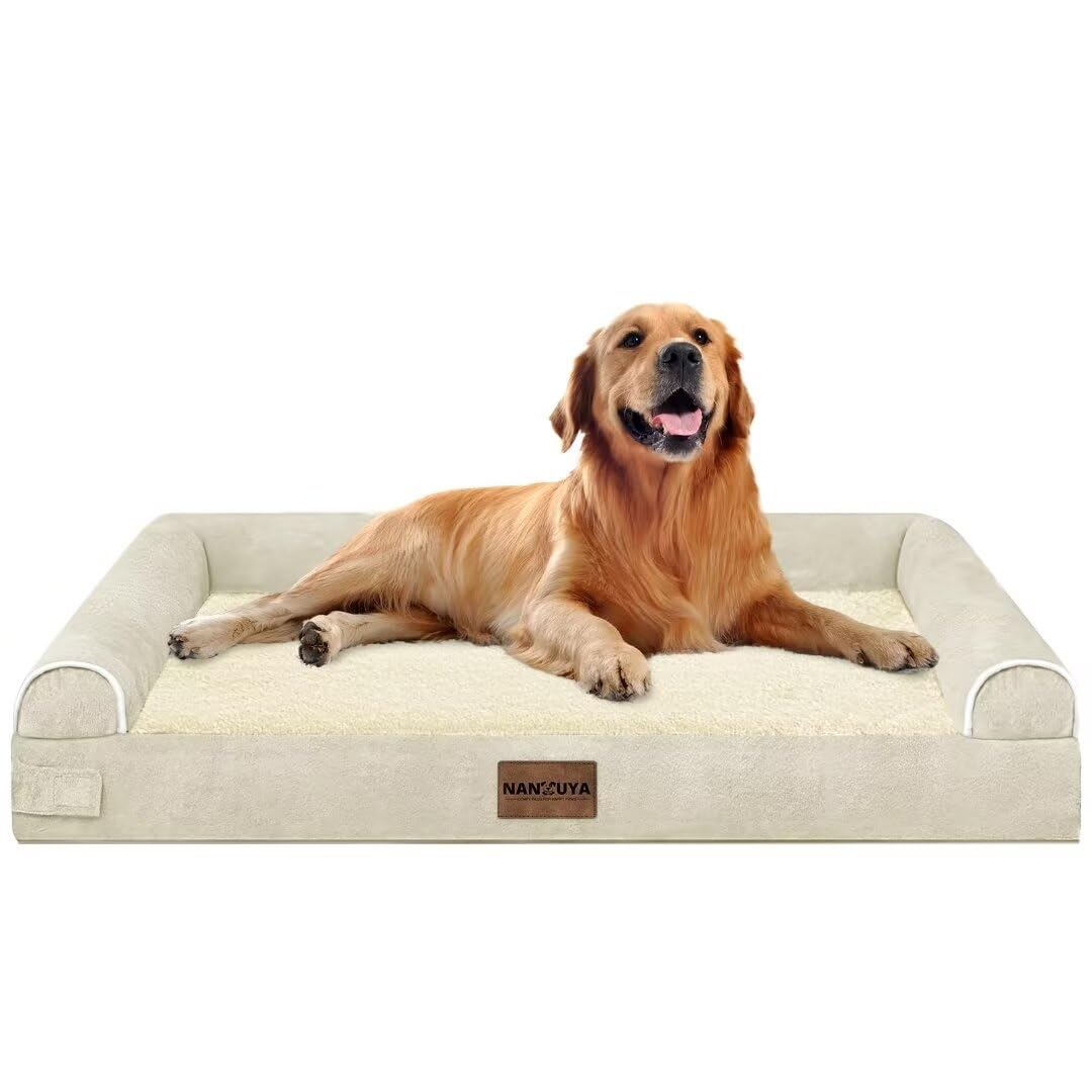 Cama NANUYA textura terciopelo suave para confort diario del compañero canino.