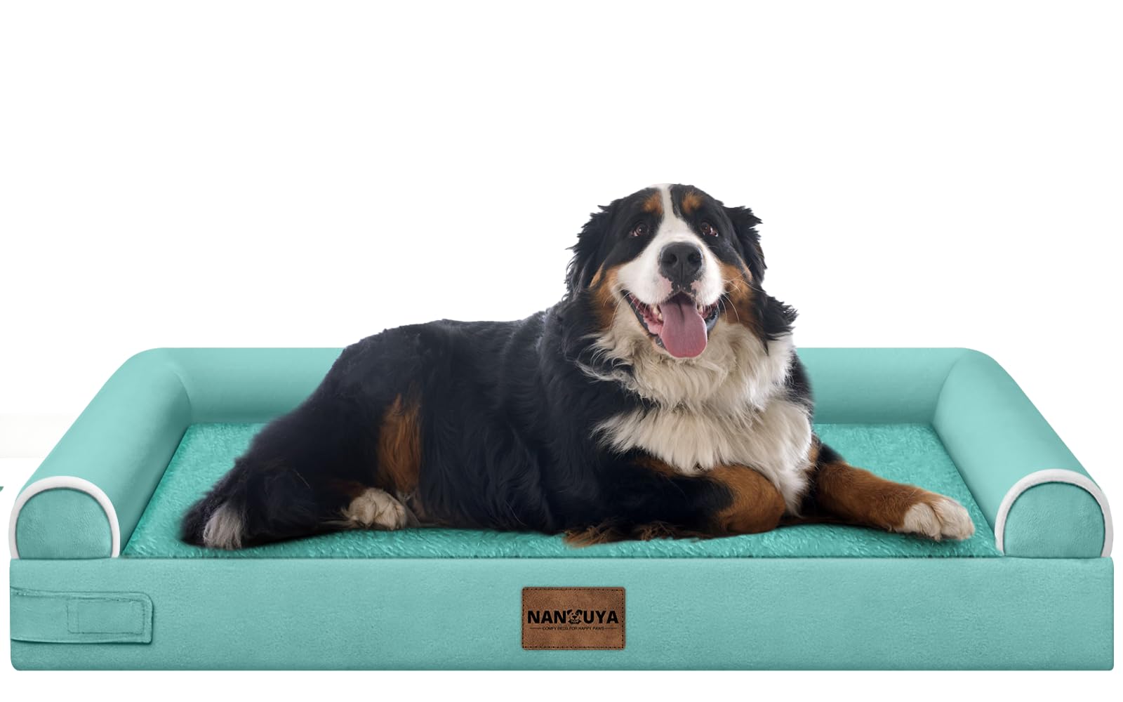 NANUYA cama ortopédica para perros grandes con borde de tres lados