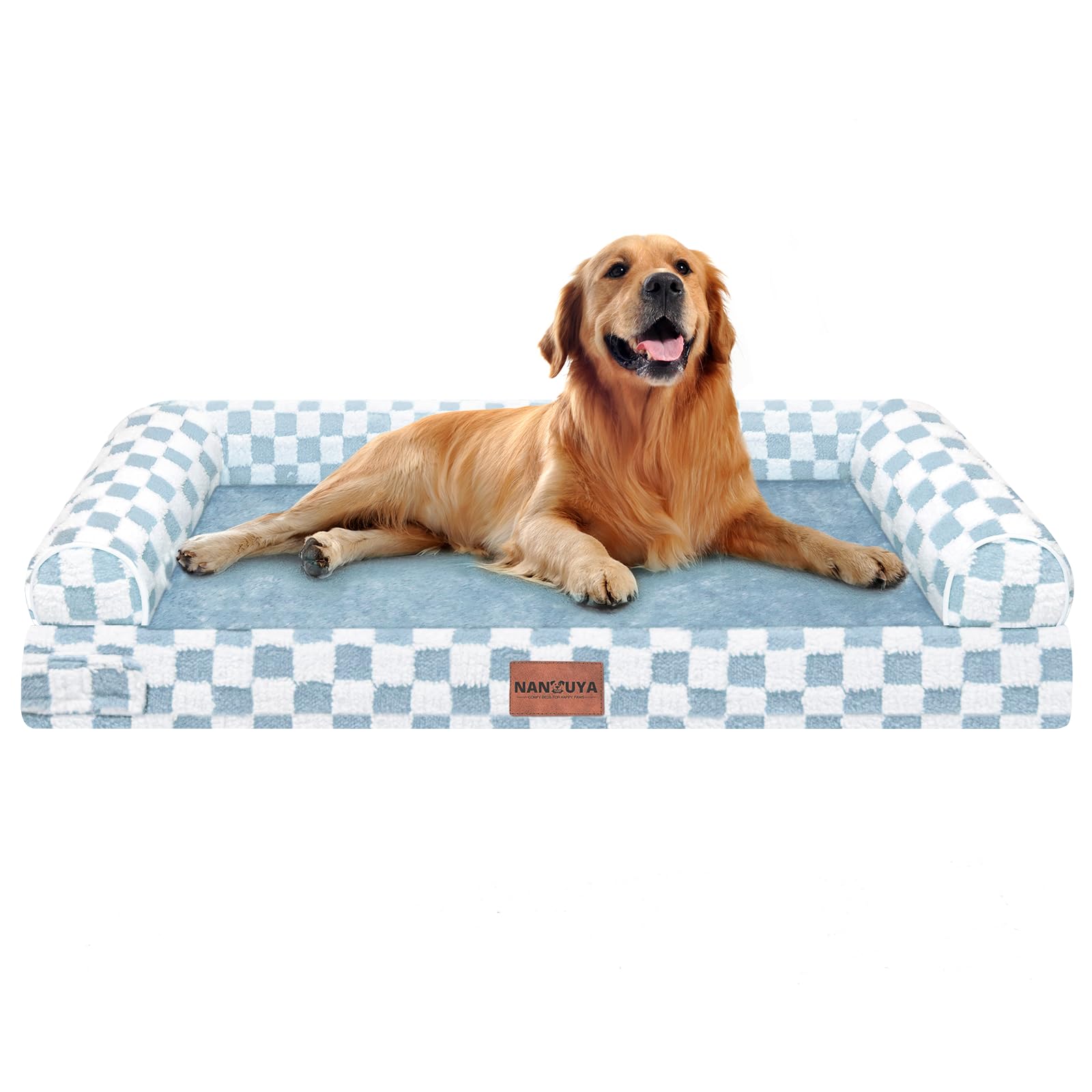 Cama NANUYA con espuma huevo ofrece soporte ortopédico y distribución del peso.