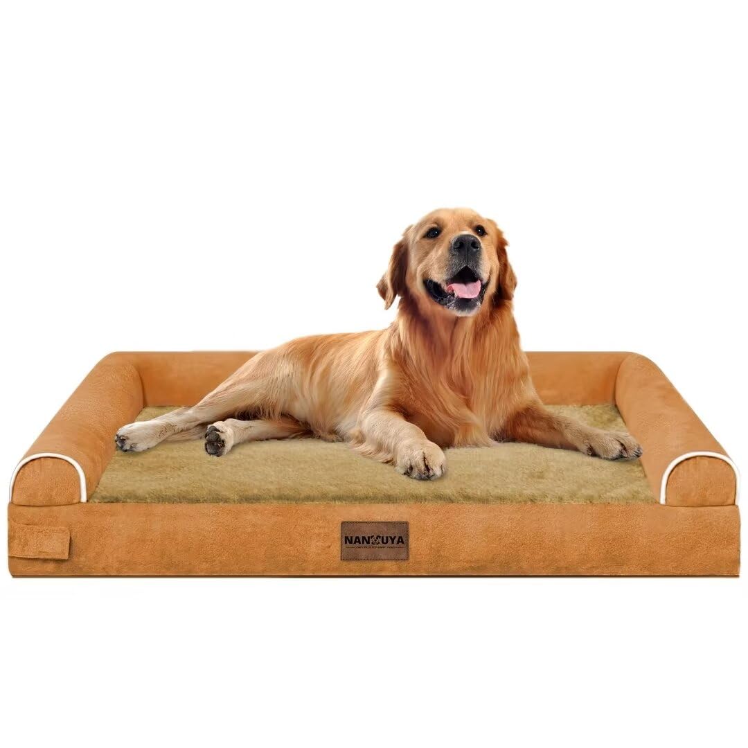 NANUYA cama en color naranja para mayor visibilidad y estilo
