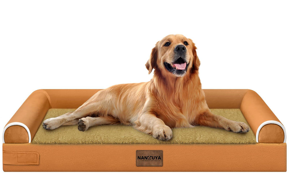 NANUYA cama para perros grandes con espuma en panales distribuye el peso para mayor comodidad