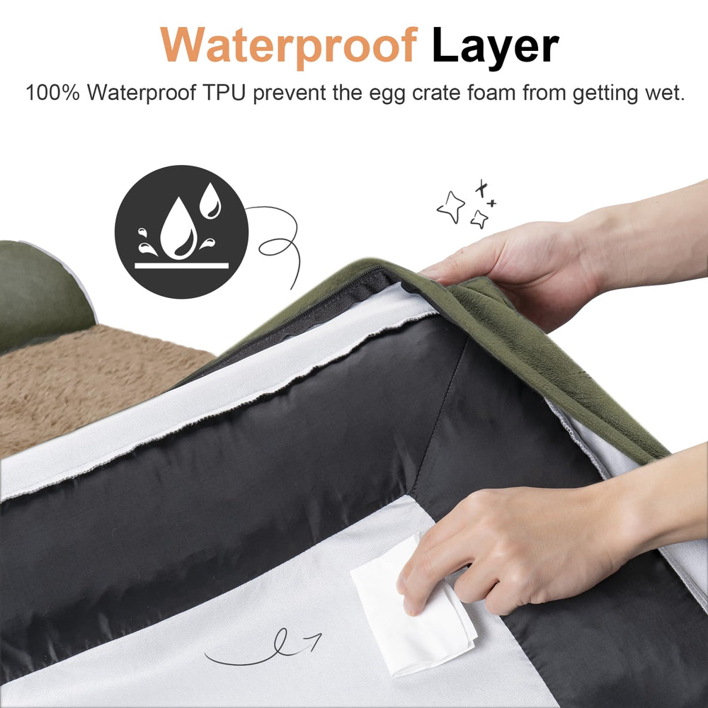 NANUYA diseño sofá cama con reposabrazos para perros grandes