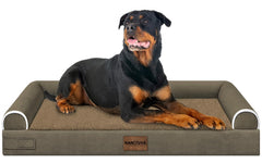 NANUYA cama ortopédica para perros grandes con superficie de terciopelo suave