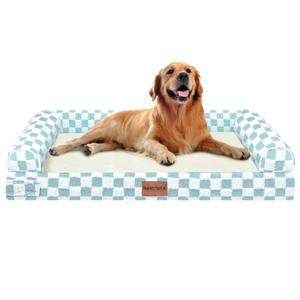 NANUYA cama para perros grandes con espuma panal de 3 pulgadas para soporte ortopédico
